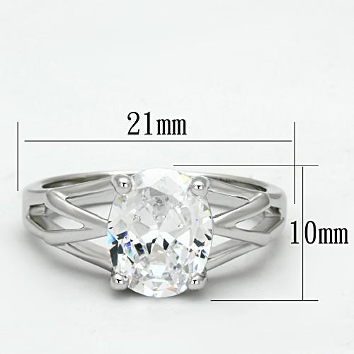 LOVCIA Rhodium-Plated Brass Ring with Clear AAA CZ Stone - Buy stylish Rings for women - Shop latest Ring design - Trendy Rings - Unique fashion Rings - Find the perfect Ring