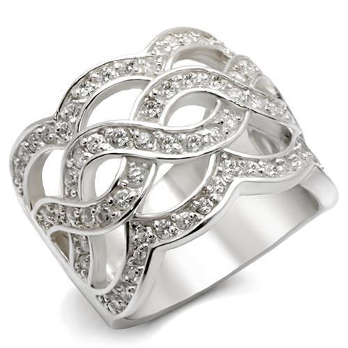 LOVCIA Elegant 925 Sterling Silver Ring with White AAA Grade Cubic Zirconia - Buy stylish Rings for women - Shop latest Ring design - Trendy Rings - Unique fashion Rings - Find the perfect Ring