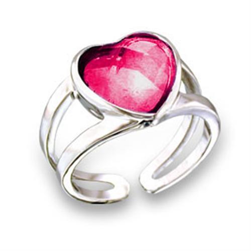 LOVCIA Rhodium-Plated Brass Ring with Ruby-Hued Synthetic Garnet - Buy stylish Rings for women - Shop latest Ring design - Trendy Rings - Unique fashion Rings - Find the perfect Ring