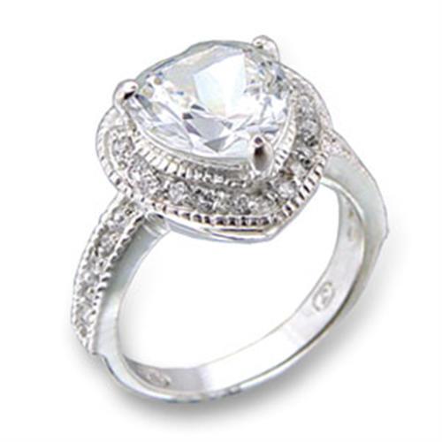 LOVCIA Elegant 925 Sterling Silver Ring with Clear AAA Grade CZ Stone - Buy stylish Rings for women - Shop latest Ring design - Trendy Rings - Unique fashion Rings - Find the perfect Ring