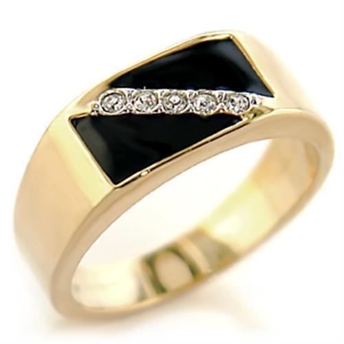 LOVCIA Gold & Rhodium Brass Ring with Clear Top Grade Crystal - Buy stylish Rings for women - Shop latest Ring design - Trendy Rings - Unique fashion Rings - Find the perfect Ring