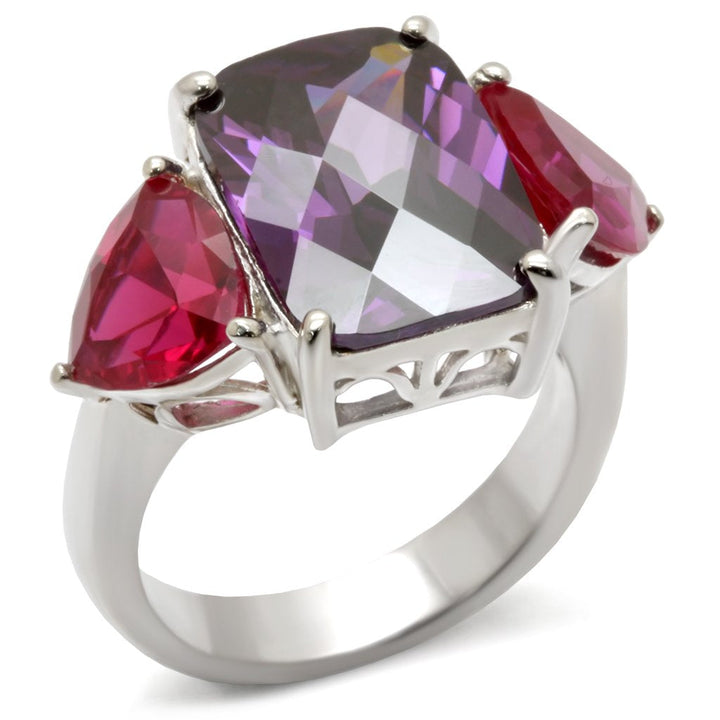 LOVCIA Elegant Haylee Amethyst Cocktail Ring in Sterling Silver with AAA CZ - Buy stylish Rings for women - Shop latest Ring design - Trendy Rings - Unique fashion Rings - Find the perfect Ring