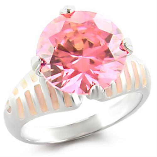 LOVCIA Sterling Silver Ring with AAA CZ Rose Center Stone - Buy stylish Rings for women - Shop latest Ring design - Trendy Rings - Unique fashion Rings - Find the perfect Ring