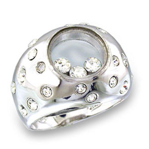 LOVCIA Radiant High-Polish Sterling Silver Ring with Premium Clear Crystal - Buy stylish Rings for women - Shop latest Ring design - Trendy Rings - Unique fashion Rings - Find the perfect Ring