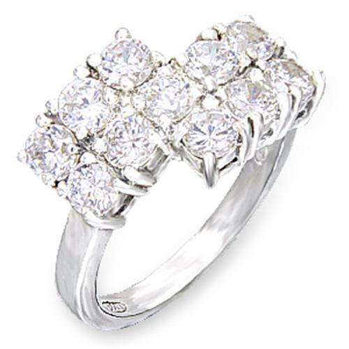 LOVCIA Elegant 925 Sterling Silver Ring with Clear AAA Grade CZ Stone - Buy stylish Rings for women - Shop latest Ring design - Trendy Rings - Unique fashion Rings - Find the perfect Ring