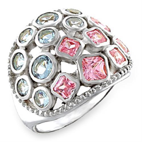 LOVCIA Multi-Color AAA Grade CZ Ring in High-Polished 925 Sterling Silver - Buy stylish Rings for women - Shop latest Ring design - Trendy Rings - Unique fashion Rings - Find the perfect Ring