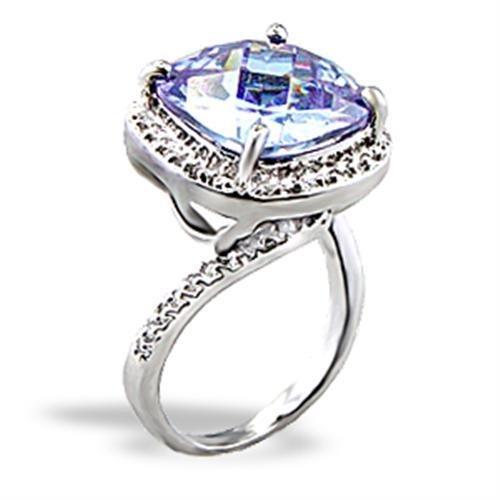 LOVCIA Light Amethyst AAA Grade CZ Rhodium-Plated Brass Ring - Buy stylish Rings for women - Shop latest Ring design - Trendy Rings - Unique fashion Rings - Find the perfect Ring