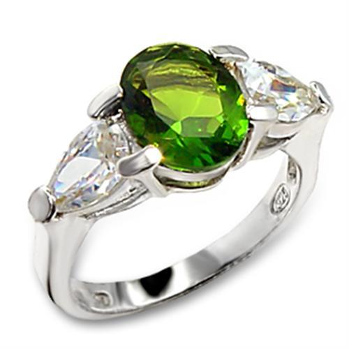 LOVCIA Gleaming 925 Sterling Silver Peridot-Colored Synthetic Spinel Ring - Buy stylish Rings for women - Shop latest Ring design - Trendy Rings - Unique fashion Rings - Find the perfect Ring