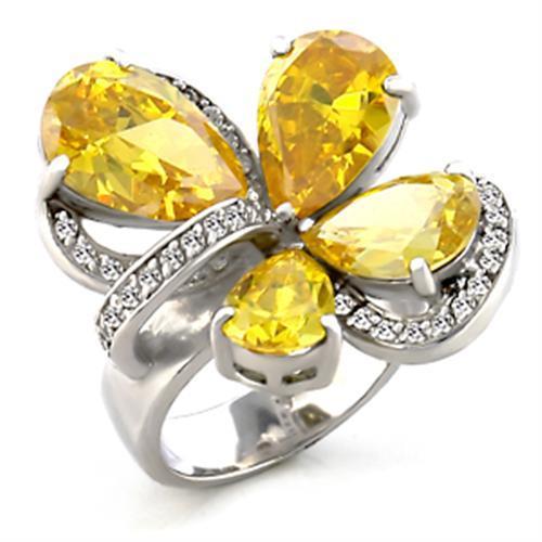 LOVCIA Topaz-Toned Rhodium Brass Ring with Premium CZ Centerpiece - Buy stylish Rings for women - Shop latest Ring design - Trendy Rings - Unique fashion Rings - Find the perfect Ring