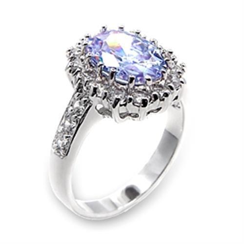 LOVCIA Light Amethyst Rhodium-Plated Brass Ring with AAA CZ Stone - Buy stylish Rings for women - Shop latest Ring design - Trendy Rings - Unique fashion Rings - Find the perfect Ring