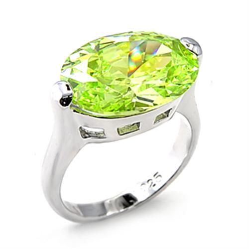 LOVCIA Apple Green CZ Rhodium-Plated 925 Sterling Silver Ring - Buy stylish Rings for women - Shop latest Ring design - Trendy Rings - Unique fashion Rings - Find the perfect Ring