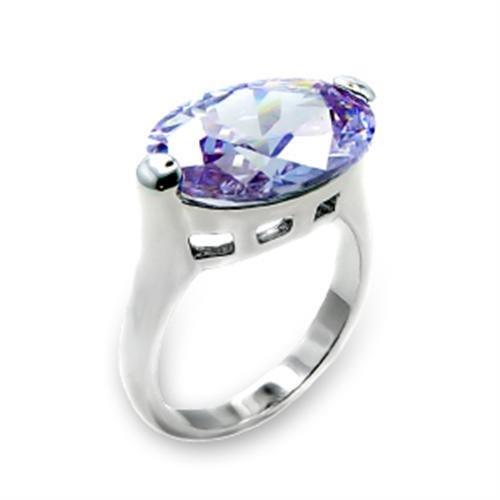 LOVCIA Rhodium-Plated 925 Sterling Silver Ring Featuring Light Amethyst AAA Grade CZ - Buy stylish Rings for women - Shop latest Ring design - Trendy Rings - Unique fashion Rings - Find the perfect Ring