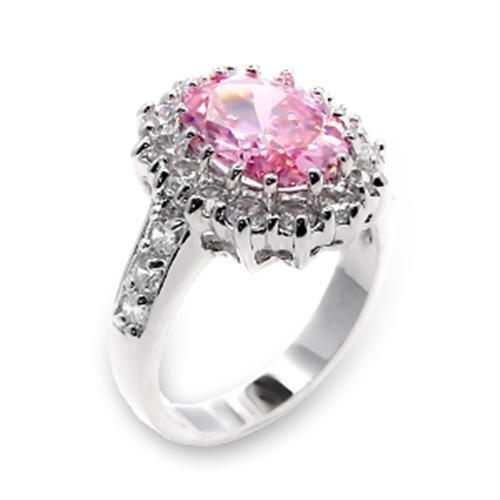 LOVCIA Radiant Rose AAA CZ 925 Sterling Silver Ring with High-Polished Finish - Buy stylish Rings for women - Shop latest Ring design - Trendy Rings - Unique fashion Rings - Find the perfect Ring