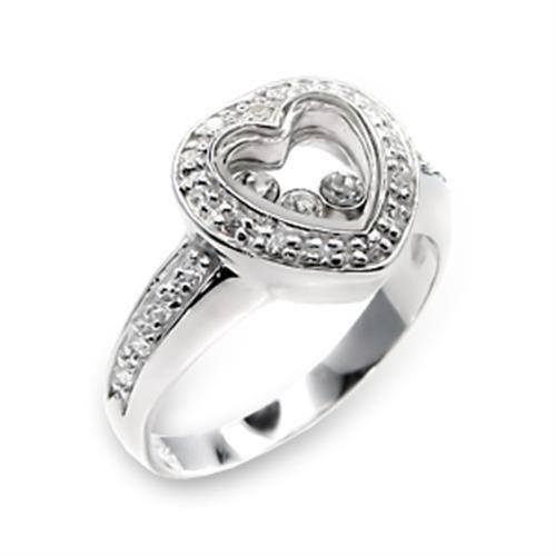 LOVCIA Sterling Silver High-Polish Ring with Clear AAA CZ Stone - Buy stylish Rings for women - Shop latest Ring design - Trendy Rings - Unique fashion Rings - Find the perfect Ring