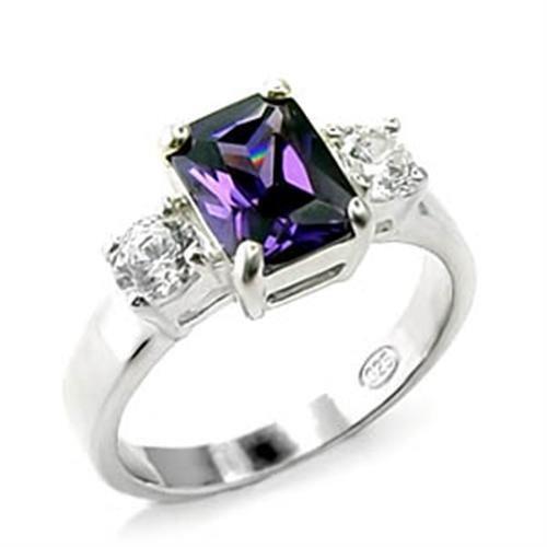 LOVCIA Elegant 925 Sterling Silver Ring with AAA Amethyst CZ Stone - Buy stylish Rings for women - Shop latest Ring design - Trendy Rings - Unique fashion Rings - Find the perfect Ring