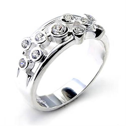 LOVCIA Elegant 925 Sterling Silver Ring with Clear AAA Grade Cubic Zirconia - Buy stylish Rings for women - Shop latest Ring design - Trendy Rings - Unique fashion Rings - Find the perfect Ring