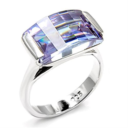 LOVCIA Exquisite Rhodium-Plated 925 Sterling Silver Ring Featuring Light Amethyst AAA Grade CZ - Buy stylish Rings for women - Shop latest Ring design - Trendy Rings - Unique fashion Rings - Find the perfect Ring