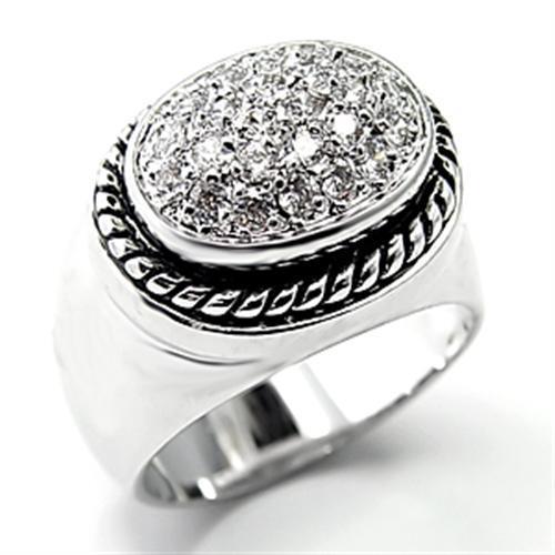 LOVCIA Rhodium-Plated 925 Sterling Silver Ring with Clear AAA CZ Stone - Buy stylish Rings for women - Shop latest Ring design - Trendy Rings - Unique fashion Rings - Find the perfect Ring