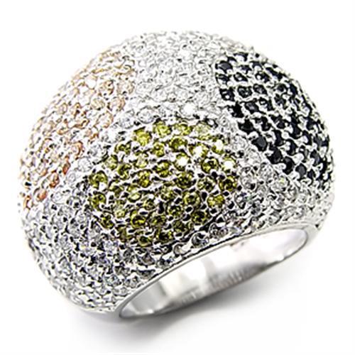 LOVCIA Sterling Silver High-Polish Ring with Jet AAA CZ Stone - Buy stylish Rings for women - Shop latest Ring design - Trendy Rings - Unique fashion Rings - Find the perfect Ring