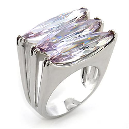 LOVCIA Light Amethyst AAA Grade CZ Rhodium-Plated Brass Ring - Buy stylish Rings for women - Shop latest Ring design - Trendy Rings - Unique fashion Rings - Find the perfect Ring