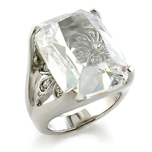 LOVCIA Clear AAA CZ Rhodium-Plated Brass Ring - Buy stylish Rings for women - Shop latest Ring design - Trendy Rings - Unique fashion Rings - Find the perfect Ring