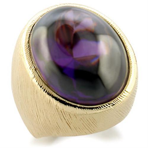 LOVCIA Amethyst AAA CZ Gold-Plated Brass Ring - Buy stylish Rings for women - Shop latest Ring design - Trendy Rings - Unique fashion Rings - Find the perfect Ring