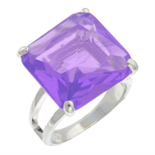 LOVCIA Elegant 925 Sterling Silver High-Polished Ring with AAA Amethyst CZ Stone - Buy stylish Rings for women - Shop latest Ring design - Trendy Rings - Unique fashion Rings - Find the perfect Ring