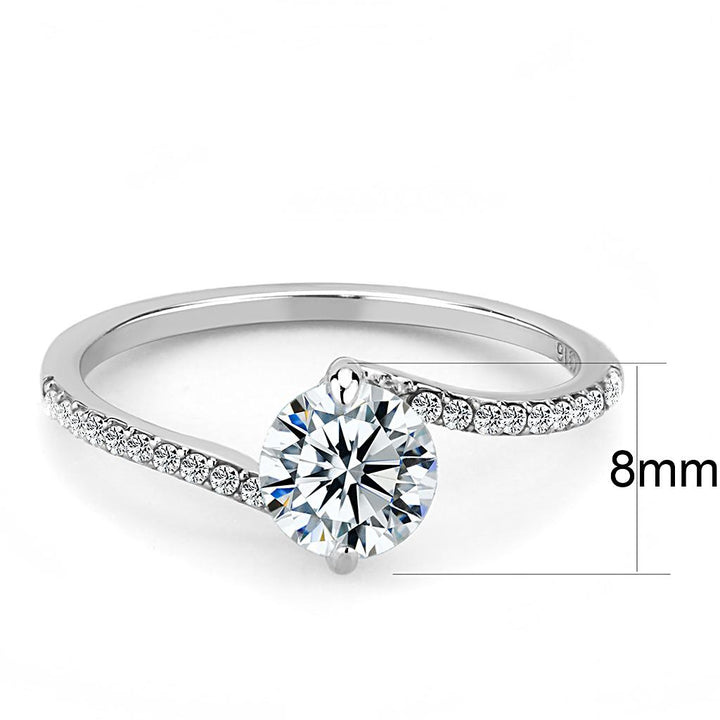 LOVCIA Stainless Steel Ring with Clear AAA Grade Cubic Zirconia and High Polish Finish - Buy stylish Rings for women - Shop latest Ring design - Trendy Rings - Unique fashion Rings - Find the perfect Ring