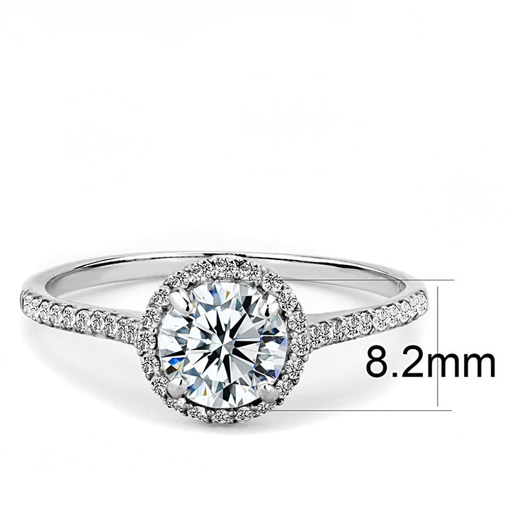 LOVCIA Stainless Steel Ring with Clear AAA Grade CZ Stone and High Polish Finish - Buy stylish Rings for women - Shop latest Ring design - Trendy Rings - Unique fashion Rings - Find the perfect Ring