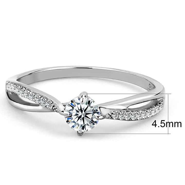 LOVCIA Elegant Stainless Steel Ring with Clear AAA Grade CZ Stone - Buy stylish Rings for women - Shop latest Ring design - Trendy Rings - Unique fashion Rings - Find the perfect Ring