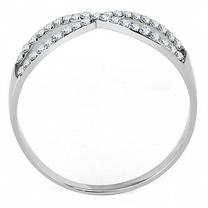 LOVCIA Premium Stainless Steel Ring with Clear AAA Grade CZ Stone - Buy stylish Rings for women - Shop latest Ring design - Trendy Rings - Unique fashion Rings - Find the perfect Ring