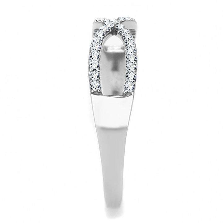 LOVCIA Premium Stainless Steel Ring with Clear AAA Grade CZ Stone - Buy stylish Rings for women - Shop latest Ring design - Trendy Rings - Unique fashion Rings - Find the perfect Ring