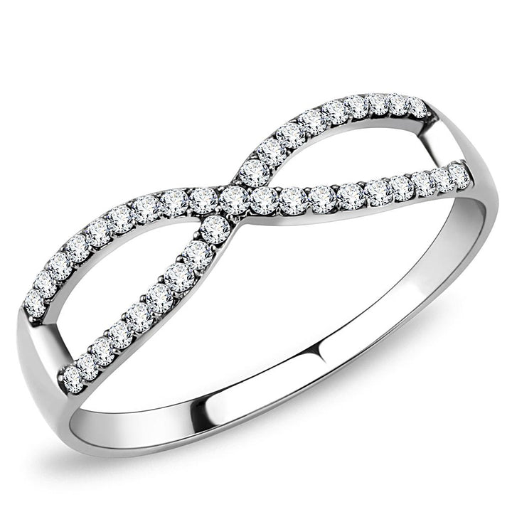 LOVCIA Premium Stainless Steel Ring with Clear AAA Grade CZ Stone - Buy stylish Rings for women - Shop latest Ring design - Trendy Rings - Unique fashion Rings - Find the perfect Ring