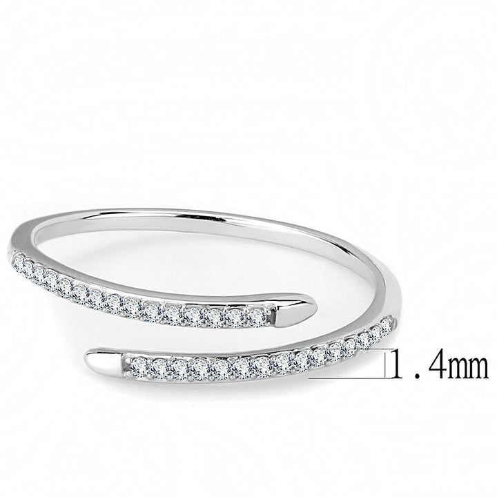 LOVCIA AAA Clear CZ Stainless Steel Ring, High Polished Finish - Buy stylish Rings for women - Shop latest Ring design - Trendy Rings - Unique fashion Rings - Find the perfect Ring