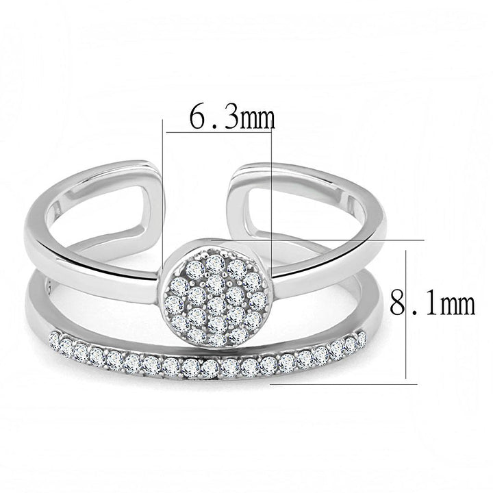 LOVCIA Stainless Steel Ring with Clear AAA Grade CZ - High Polished Finish - Buy stylish Rings for women - Shop latest Ring design - Trendy Rings - Unique fashion Rings - Find the perfect Ring