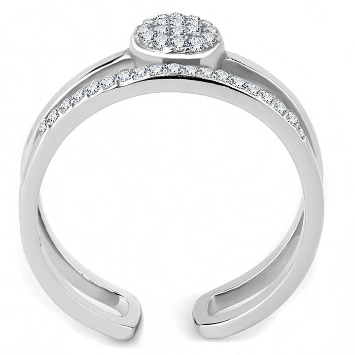 LOVCIA Stainless Steel Ring with Clear AAA Grade CZ - High Polished Finish - Buy stylish Rings for women - Shop latest Ring design - Trendy Rings - Unique fashion Rings - Find the perfect Ring