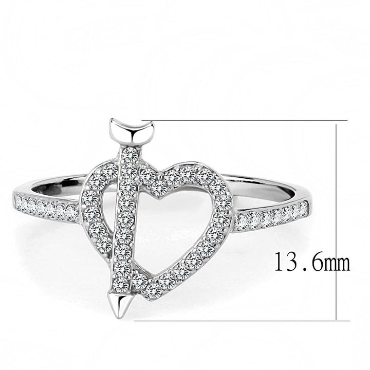 LOVCIA High Polish Stainless Steel Ring with Clear AAA Grade Cubic Zirconia - Buy stylish Rings for women - Shop latest Ring design - Trendy Rings - Unique fashion Rings - Find the perfect Ring