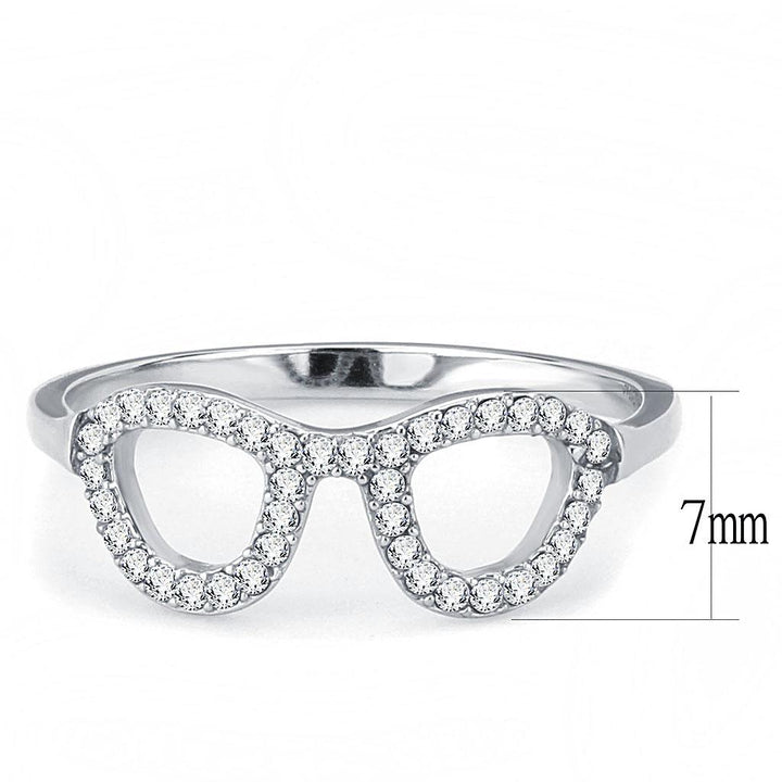 LOVCIA Stainless Steel Ring with Clear AAA Grade CZ - High Polished Finish - Buy stylish Rings for women - Shop latest Ring design - Trendy Rings - Unique fashion Rings - Find the perfect Ring