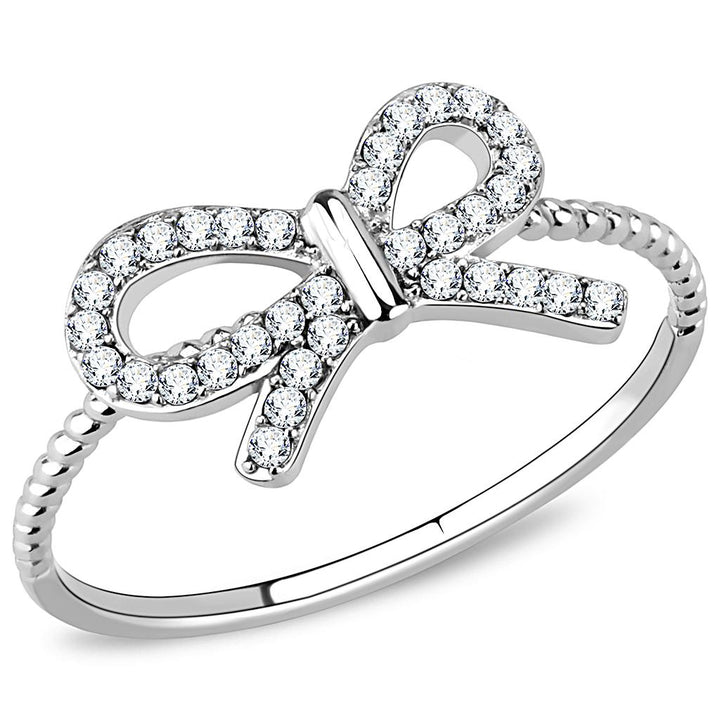 LOVCIA AAA Grade CZ Clear Stainless Steel Ring - Unplated High Polish Finish - Buy stylish Rings for women - Shop latest Ring design - Trendy Rings - Unique fashion Rings - Find the perfect Ring