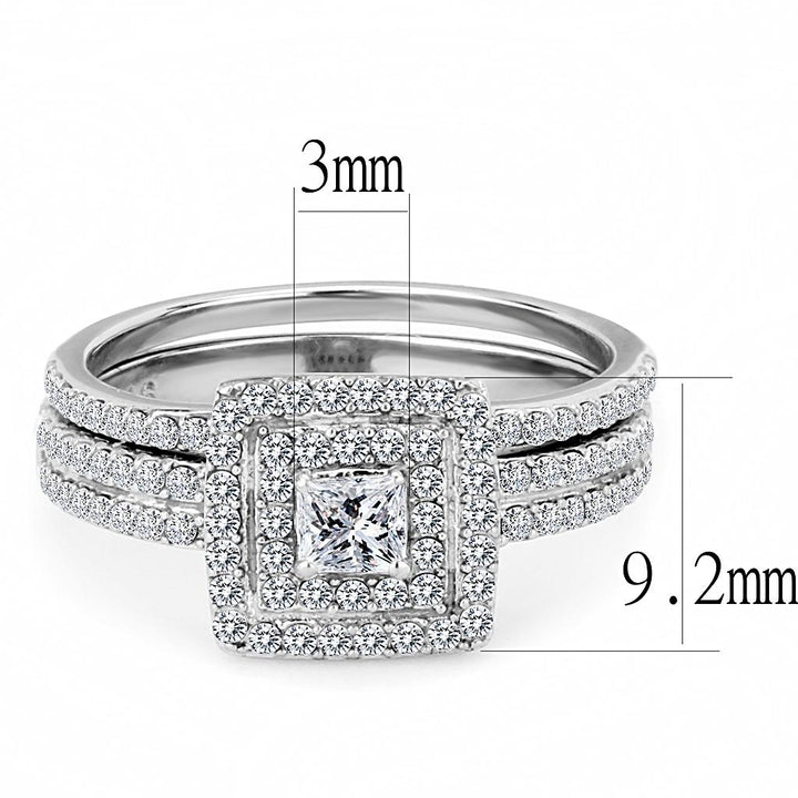 LOVCIA Stainless Steel Ring with Clear AAA Grade CZ and High Polish Finish - Buy stylish Rings for women - Shop latest Ring design - Trendy Rings - Unique fashion Rings - Find the perfect Ring