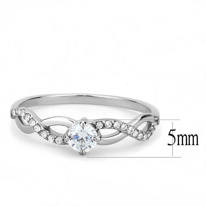 LOVCIA Sleek Stainless Steel Ring with Clear AAA Grade Cubic Zirconia - Buy stylish Rings for women - Shop latest Ring design - Trendy Rings - Unique fashion Rings - Find the perfect Ring