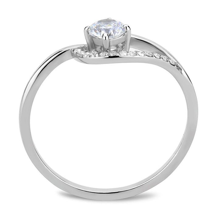 LOVCIA Sleek Stainless Steel Ring with Clear AAA Grade Cubic Zirconia - Buy stylish Rings for women - Shop latest Ring design - Trendy Rings - Unique fashion Rings - Find the perfect Ring