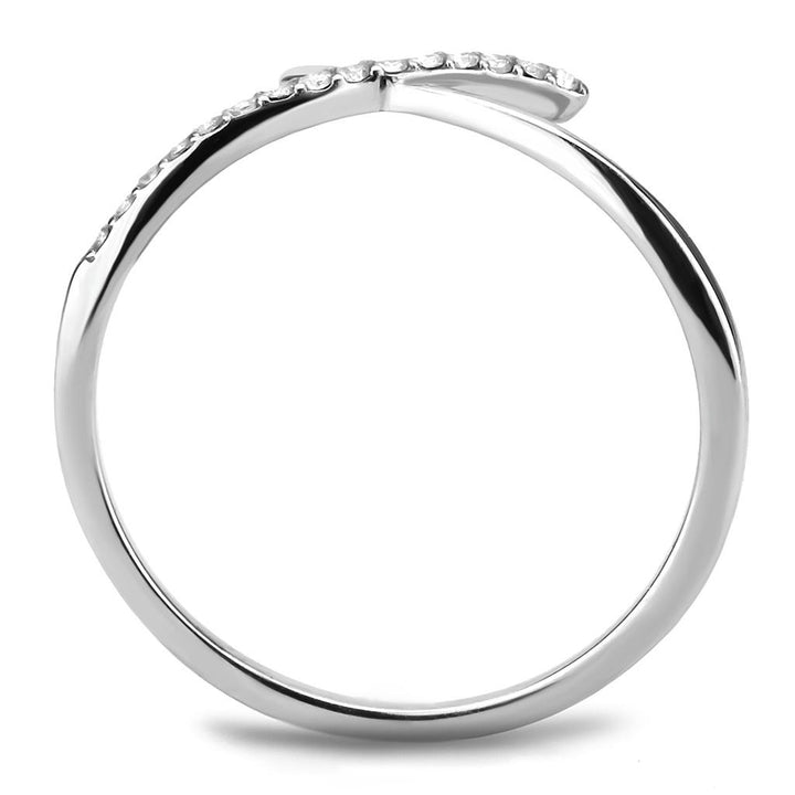 LOVCIA Stainless Steel Ring with Clear AAA Grade CZ Stone, High Polish Finish - Buy stylish Rings for women - Shop latest Ring design - Trendy Rings - Unique fashion Rings - Find the perfect Ring