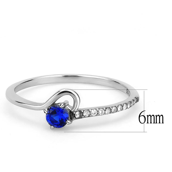 LOVCIA Stainless Steel Ring with London Blue AAA CZ Stone, High Polish Finish - Buy stylish Rings for women - Shop latest Ring design - Trendy Rings - Unique fashion Rings - Find the perfect Ring