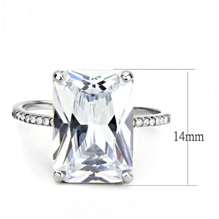 LOVCIA Stainless Steel Ring with Clear AAA Grade CZ Stone and High Polish Finish - Buy stylish Rings for women - Shop latest Ring design - Trendy Rings - Unique fashion Rings - Find the perfect Ring