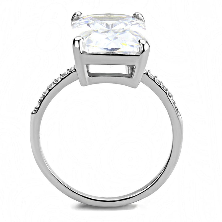 LOVCIA Stainless Steel Ring with Clear AAA Grade CZ Stone and High Polish Finish - Buy stylish Rings for women - Shop latest Ring design - Trendy Rings - Unique fashion Rings - Find the perfect Ring