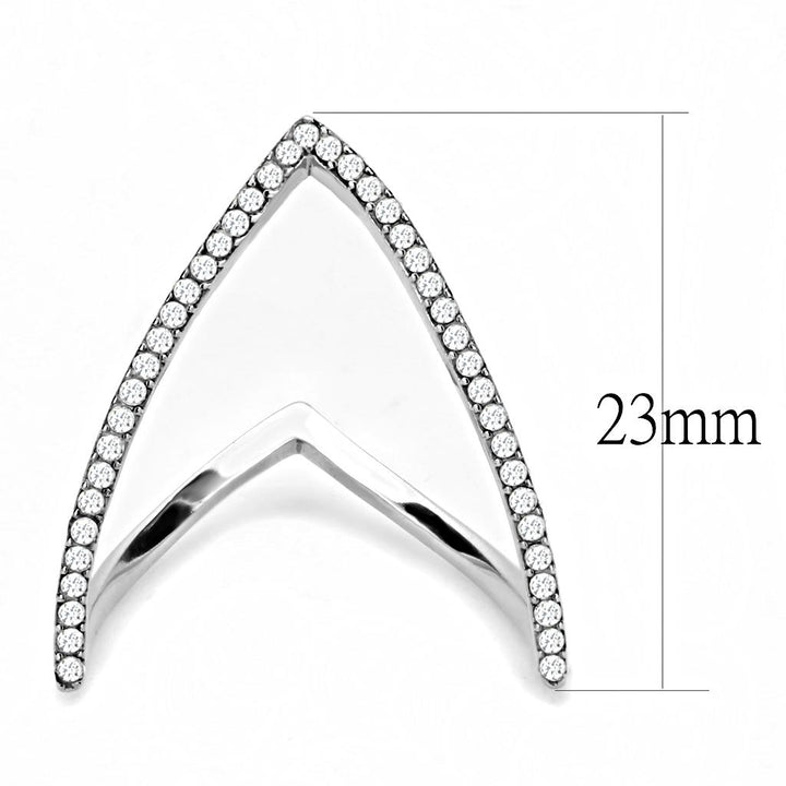 LOVCIA Stainless Steel Ring with Clear AAA Grade CZ and High Polish Finish - Buy stylish Rings for women - Shop latest Ring design - Trendy Rings - Unique fashion Rings - Find the perfect Ring