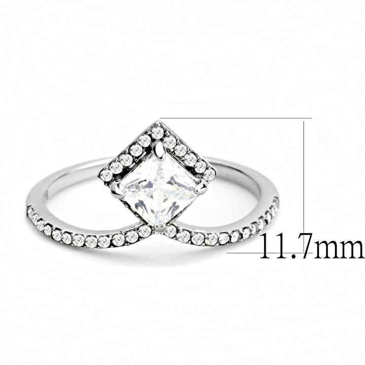 LOVCIA AAA Grade Clear CZ Stainless Steel Ring - High Polish Finish - Buy stylish Rings for women - Shop latest Ring design - Trendy Rings - Unique fashion Rings - Find the perfect Ring