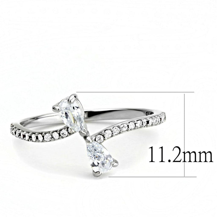 LOVCIA Premium Stainless Steel Ring with Clear AAA CZ Stone - Buy stylish Rings for women - Shop latest Ring design - Trendy Rings - Unique fashion Rings - Find the perfect Ring