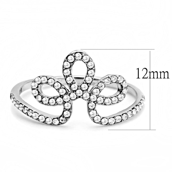 LOVCIA Stainless Steel Ring with Clear AAA Grade CZ and High Polished Finish - Buy stylish Rings for women - Shop latest Ring design - Trendy Rings - Unique fashion Rings - Find the perfect Ring